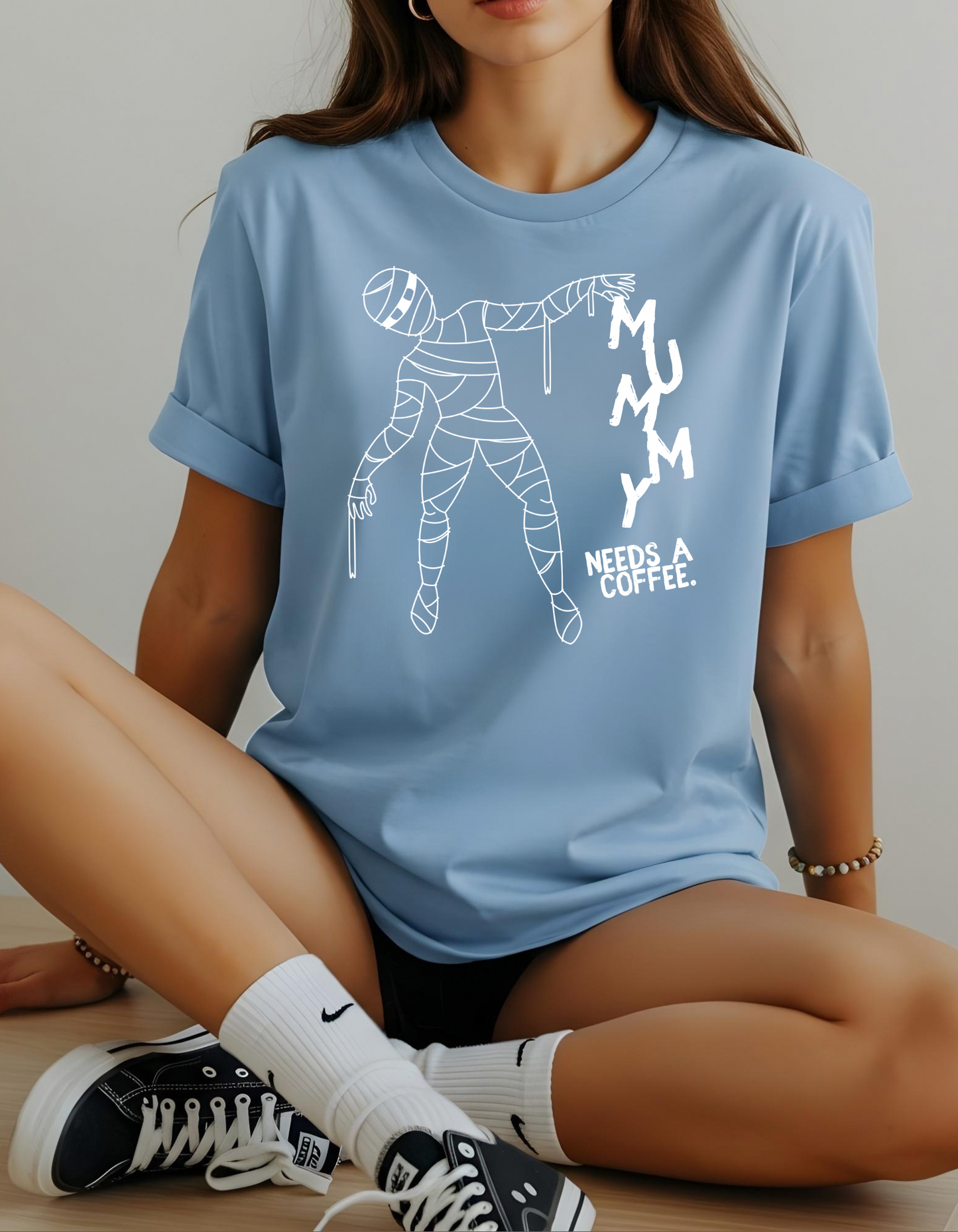 ☕ Mummy Needs Coffee Halloween Tee