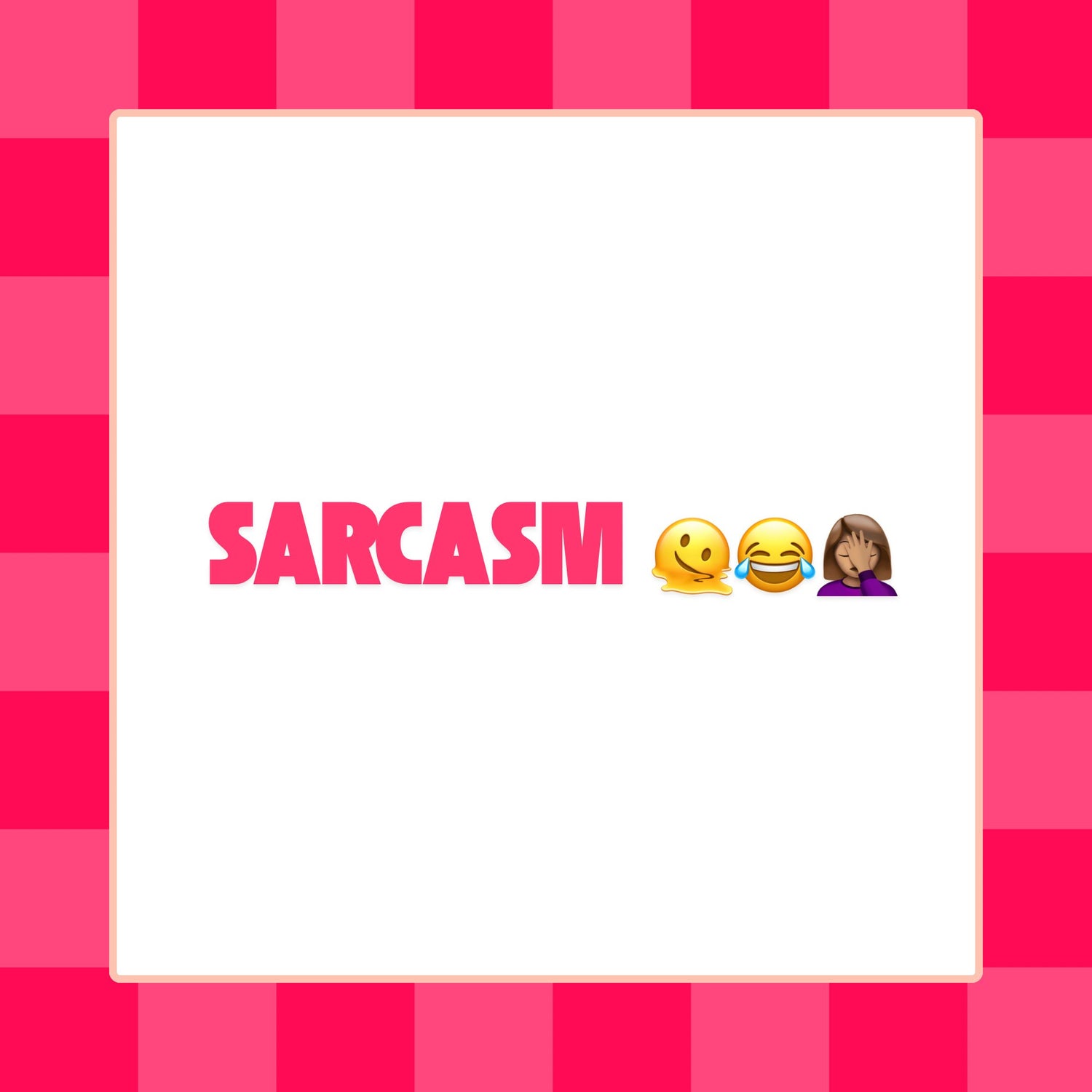 Sarcasm 🫠😂🤦🏽‍♀️ (Playful graphic tees, stickers)