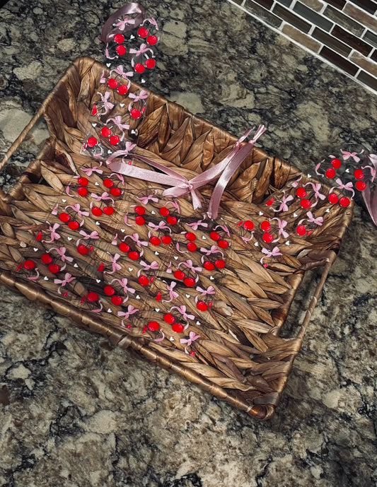 Cherries and Bows Acrylic Bookmark